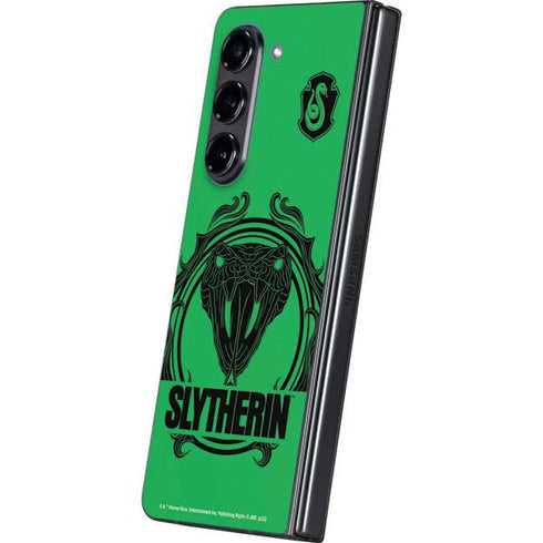 Wizarding Worlds Harry Potter Slytherin Illustration Galaxy Z Fold5 5G Skin